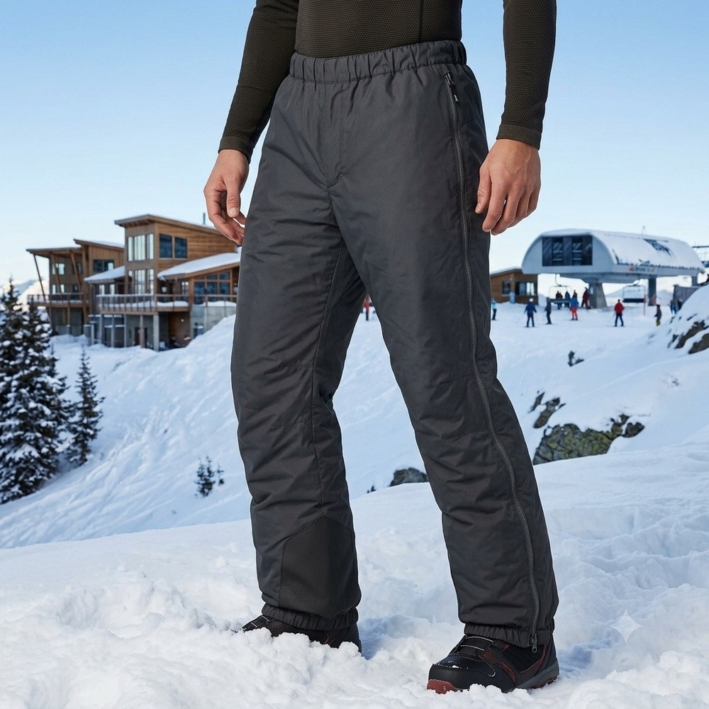 Columbia Insulated Snowboard/Ski Pants Mens XL Gray Full Side Zip XM8042